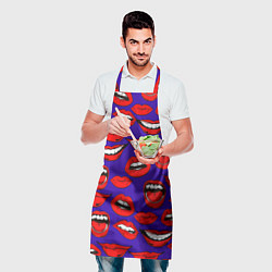 Фартук кулинарный Губы, цвет: 3D-принт — фото 2