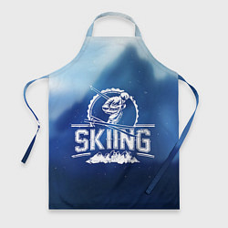 Фартук кулинарный Лыжный спорт, цвет: 3D-принт
