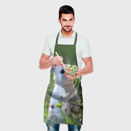 Фартук Кролик малыш на лужайке / 3D-принт – фото 2