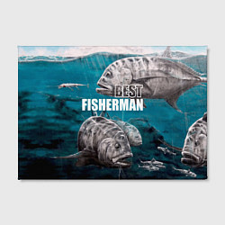 Холст прямоугольный Best fisherman, цвет: 3D-принт — фото 2