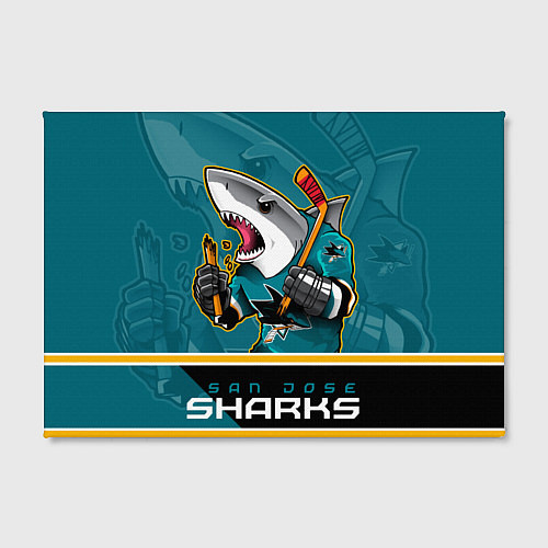 Картина прямоугольная San Jose Sharks / 3D-принт – фото 2