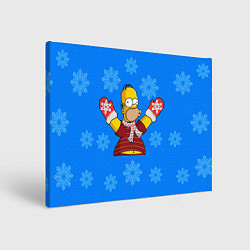 Картина прямоугольная Новогодний Гомер
