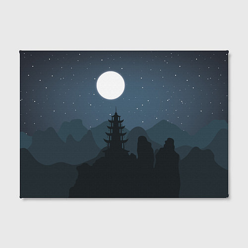 Картина прямоугольная Ночная пагода / 3D-принт – фото 2