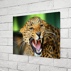 Холст прямоугольный Свирепый леопард, цвет: 3D-принт — фото 2