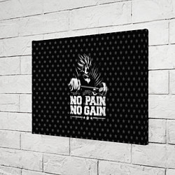 Холст прямоугольный No Pain No Gain, цвет: 3D-принт — фото 2