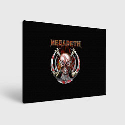 Холст прямоугольный Megadeth: Skull in chains, цвет: 3D-принт