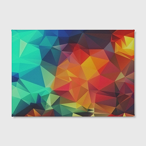 Картина прямоугольная Цветные полигоны / 3D-принт – фото 2