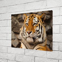 Холст прямоугольный Мудрый тигр, цвет: 3D-принт — фото 2
