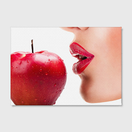 Картина прямоугольная Яблоко и губы / 3D-принт – фото 2