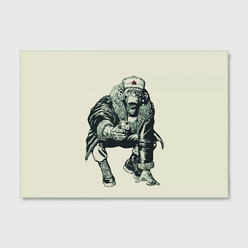 Картина прямоугольная Обезьяна с пистолетом / 3D-принт – фото 2