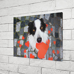 Холст прямоугольный Влюбленный щенок, цвет: 3D-принт — фото 2