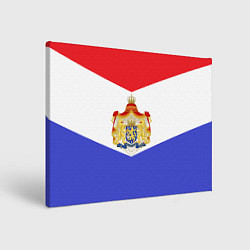 Холст прямоугольный Флаг и герб Голландии, цвет: 3D-принт