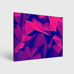 Холст прямоугольный Violet polygon, цвет: 3D-принт