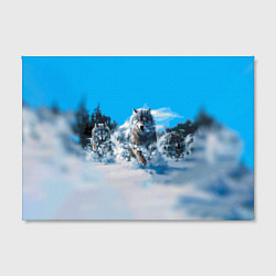 Холст прямоугольный Волчья охота, цвет: 3D-принт — фото 2