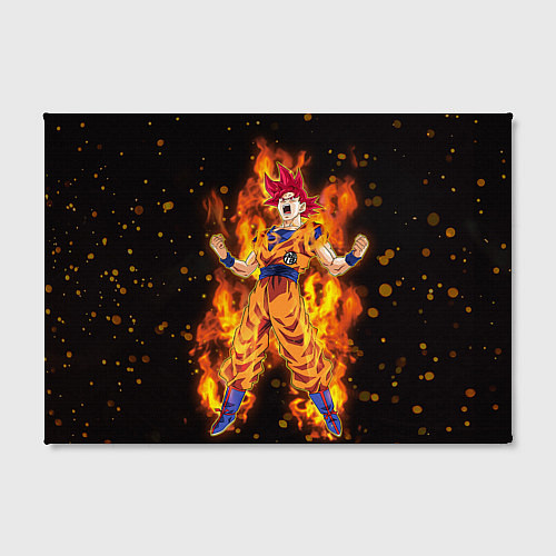 Картина прямоугольная Fire Goku / 3D-принт – фото 2