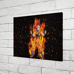 Холст прямоугольный Fire Goku, цвет: 3D-принт — фото 2