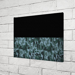 Холст прямоугольный Камуфляж: черный/синий, цвет: 3D-принт — фото 2