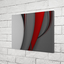 Холст прямоугольный Red-gray abstraction, цвет: 3D-принт — фото 2