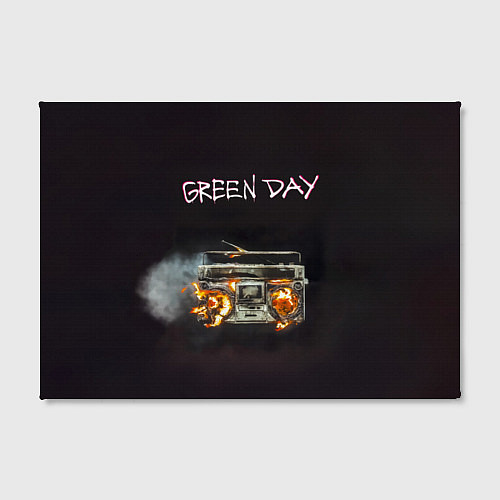 Картина прямоугольная Green Day магнитофон в огне / 3D-принт – фото 2