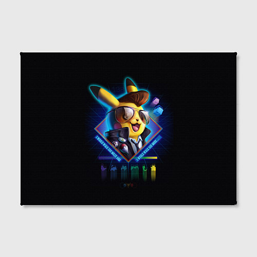 Картина прямоугольная Retro Pikachu / 3D-принт – фото 2