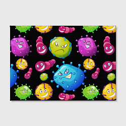 Холст прямоугольный Веселые микробы, цвет: 3D-принт — фото 2