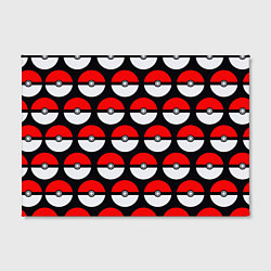 Холст прямоугольный Pokeball Pattern, цвет: 3D-принт — фото 2