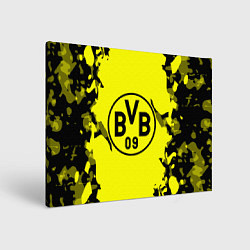 Холст прямоугольный FC Borussia Dortmund: Yellow & Black, цвет: 3D-принт