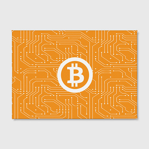 Картина прямоугольная Bitcoin: Orange Network / 3D-принт – фото 2