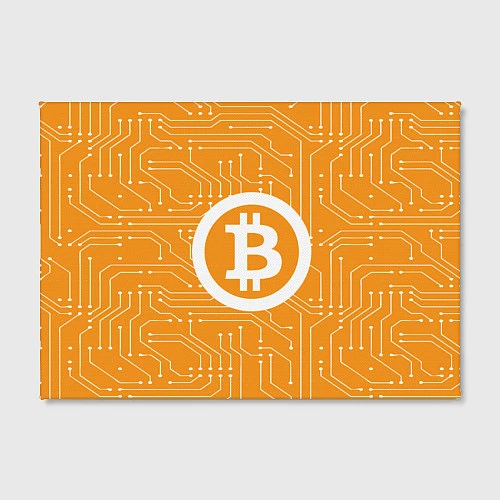Картина прямоугольная Bitcoin: Orange Network / 3D-принт – фото 2