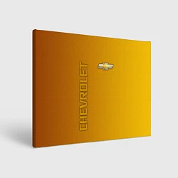 Холст прямоугольный Chevrolet желтый градиент, цвет: 3D-принт