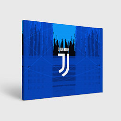 Холст прямоугольный FC Juventus: Blue Abstract, цвет: 3D-принт