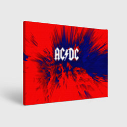 Холст прямоугольный AC/DC: Red & Blue, цвет: 3D-принт