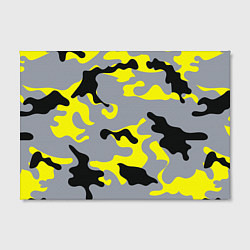 Холст прямоугольный Yellow & Grey Camouflage, цвет: 3D-принт — фото 2