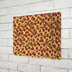 Холст прямоугольный Любитель пиццы, цвет: 3D-принт — фото 2