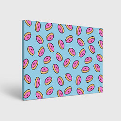 Холст прямоугольный Стиль пончиков, цвет: 3D-принт