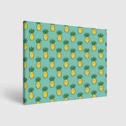 Холст прямоугольный Веселые ананасы, цвет: 3D-принт
