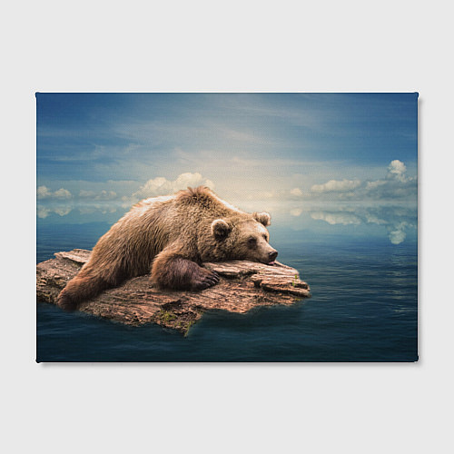 Картина прямоугольная Грустный медведь / 3D-принт – фото 2