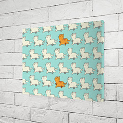 Холст прямоугольный Облачные котейки, цвет: 3D-принт — фото 2