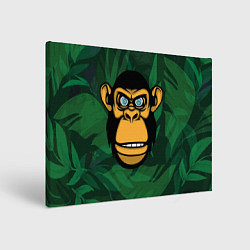 Холст прямоугольный Тропическая горилла, цвет: 3D-принт