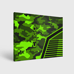 Холст прямоугольный CS:GO Light Green Camo, цвет: 3D-принт