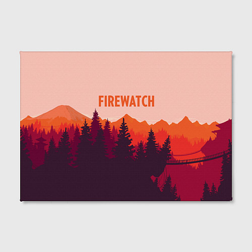 Картина прямоугольная Firewatch: Orange Style / 3D-принт – фото 2