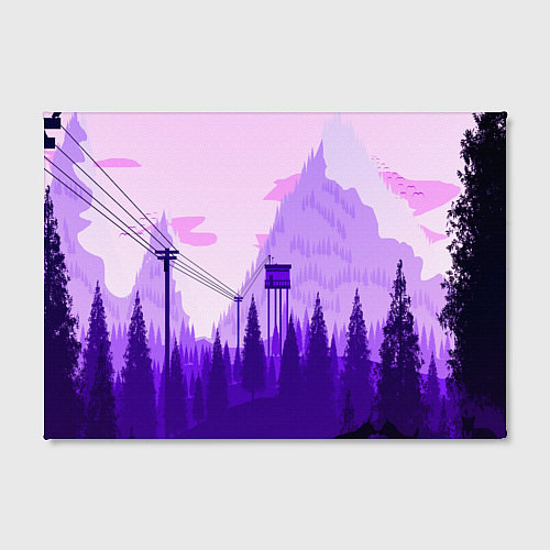 Картина прямоугольная Firewatch: Violet Wood / 3D-принт – фото 2