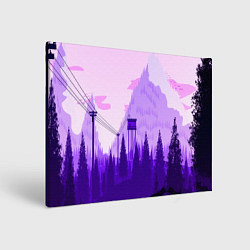 Холст прямоугольный Firewatch: Violet Wood, цвет: 3D-принт