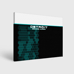 Холст прямоугольный Detroit: Cyber Hexagons, цвет: 3D-принт