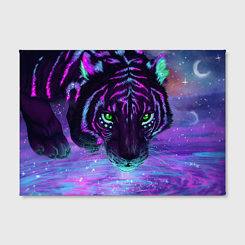 Картина прямоугольная Неоновый тигр / 3D-принт – фото 2