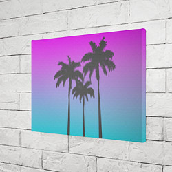 Холст прямоугольный Пальмы 80s, цвет: 3D-принт — фото 2