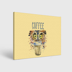 Картина прямоугольная Owls like coffee