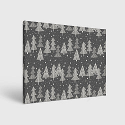 Картина прямоугольная Grey Christmas Trees