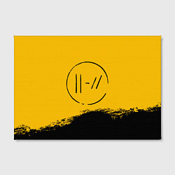 Холст прямоугольный 21 Pilots: Yellow Logo, цвет: 3D-принт — фото 2