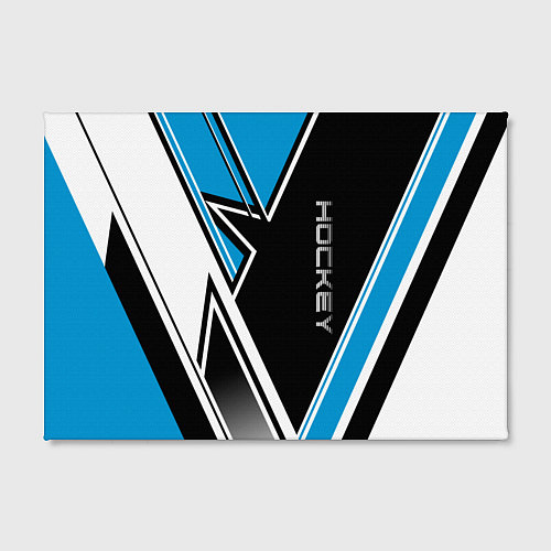Картина прямоугольная Hockey black blue white / 3D-принт – фото 2